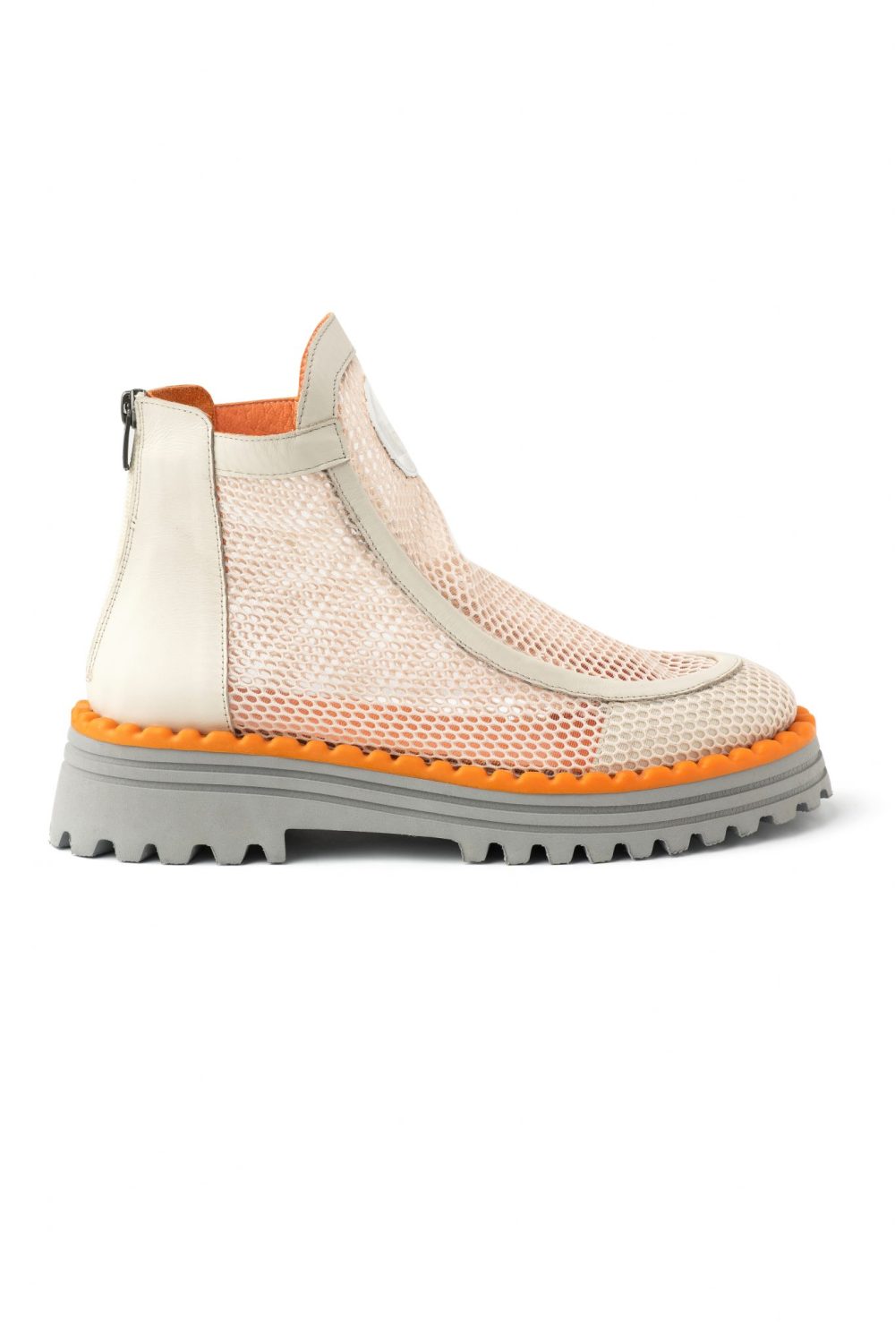 White Fishnet boots