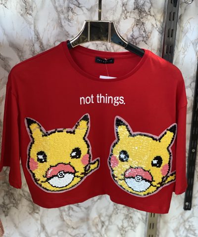 Pikachu Red Crop T-shirt