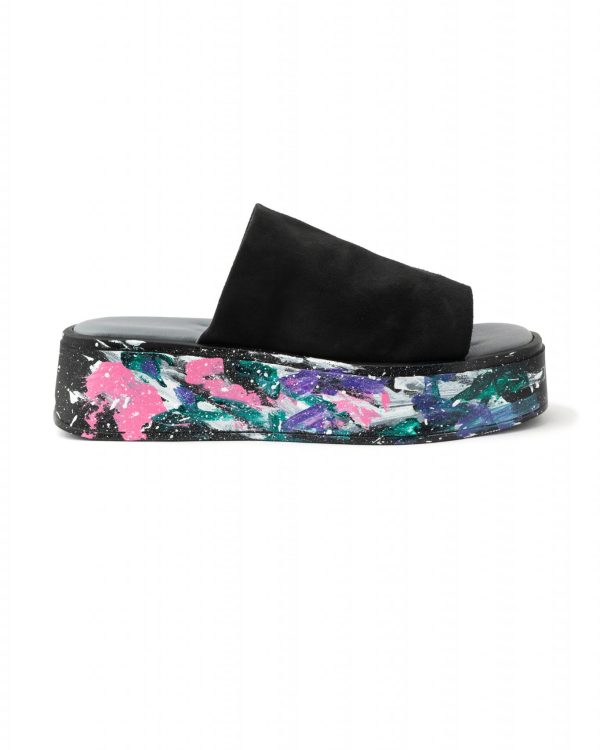 Double sole black platform
