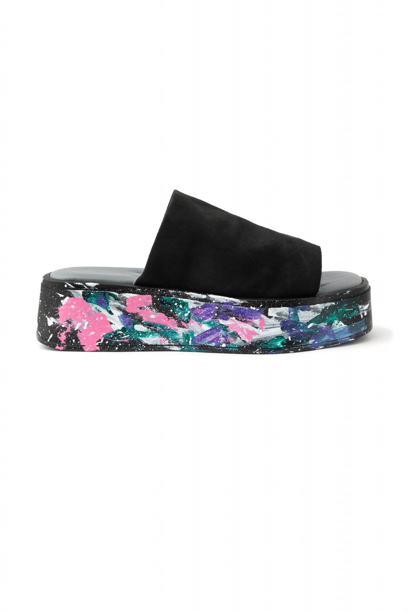 Double sole black platform