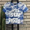 Blue T-Shirt With Print