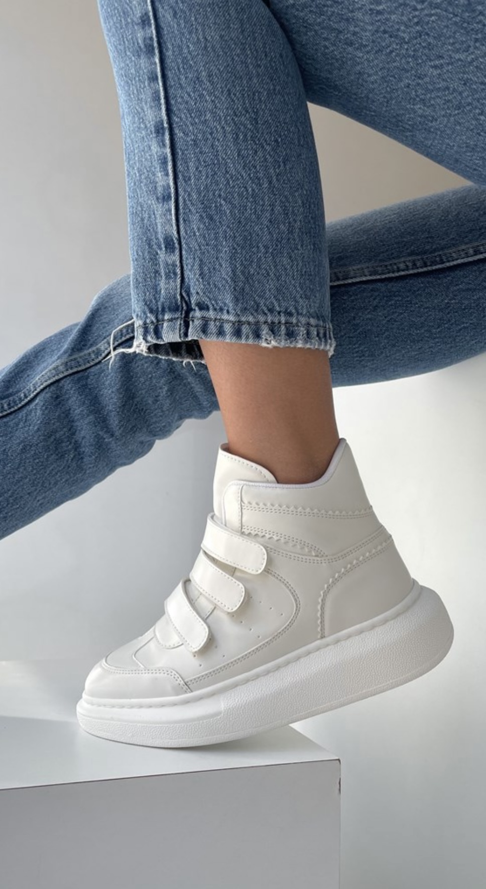 High Top White Sneakers