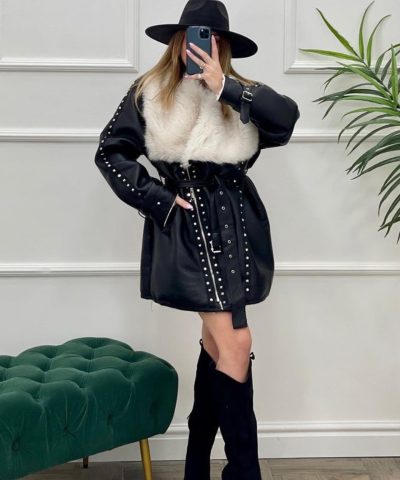 Black Coat With Fur