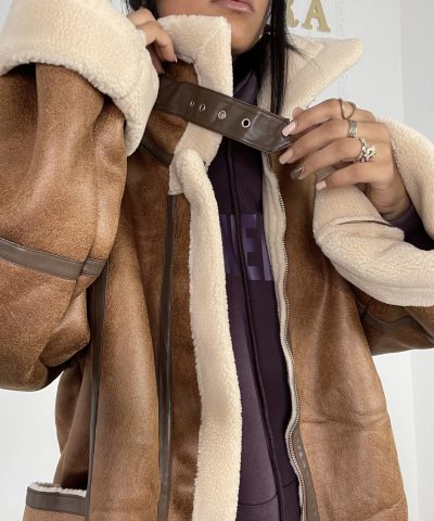 Camel Coat With Fur
