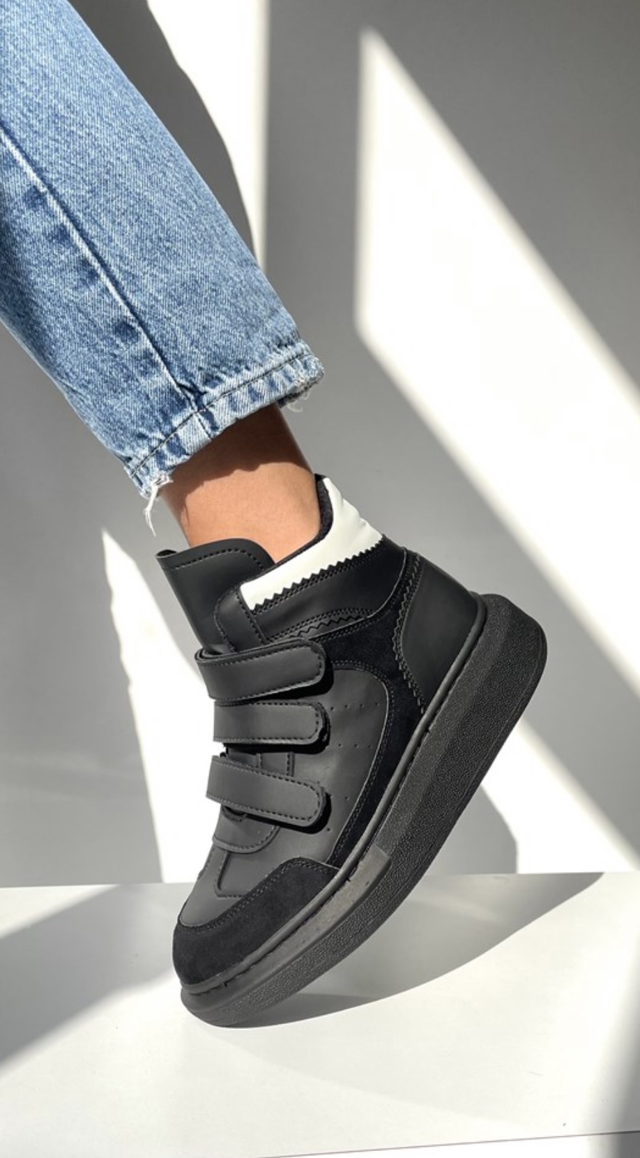 High Top Black Sneakers