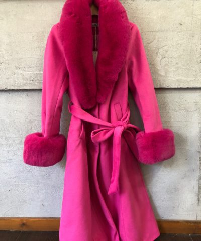 Fuchsia Coat with Fur