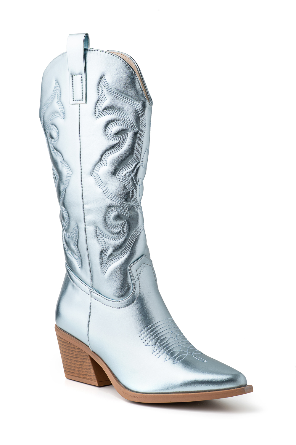 Metallic Blue Cowboy Boots