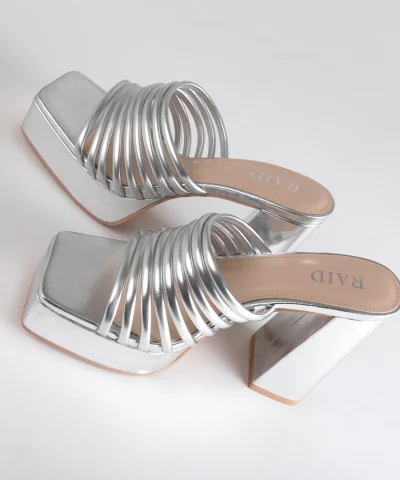 Ασημί Μεταλλιζέ Mule