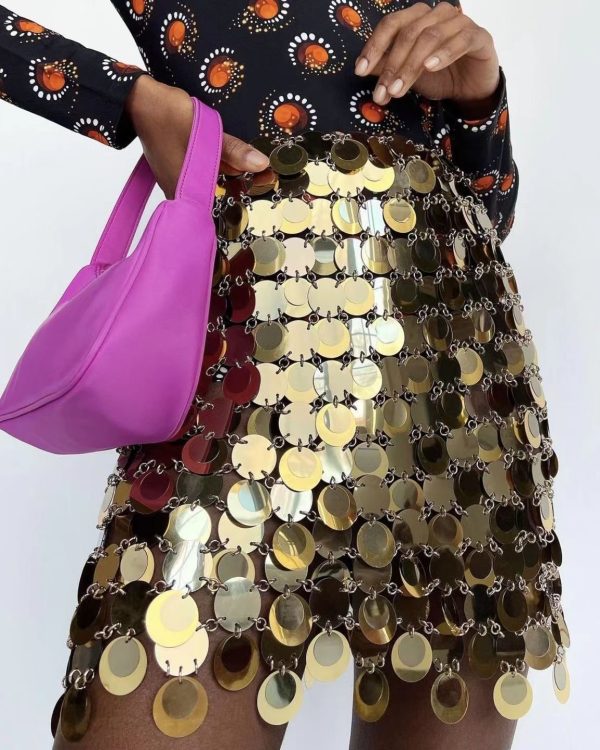 Mesh Rhinestone Blouse