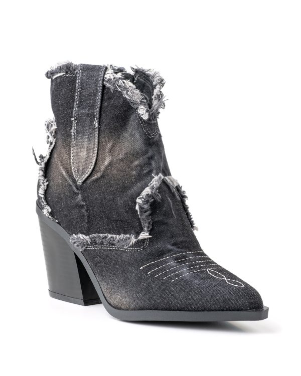 Jean Western Boots Black
