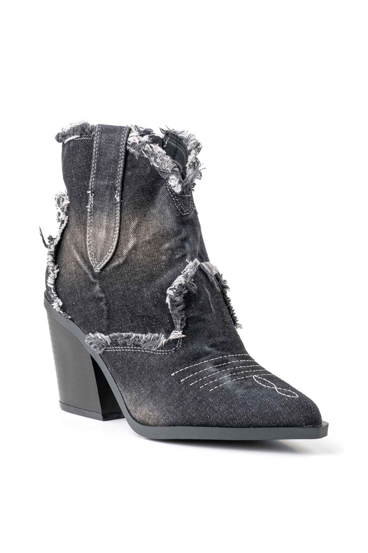 Jean Western Boots Black