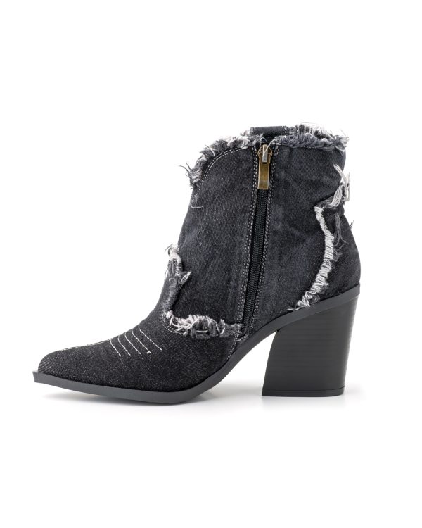 Jean Western Boots Black