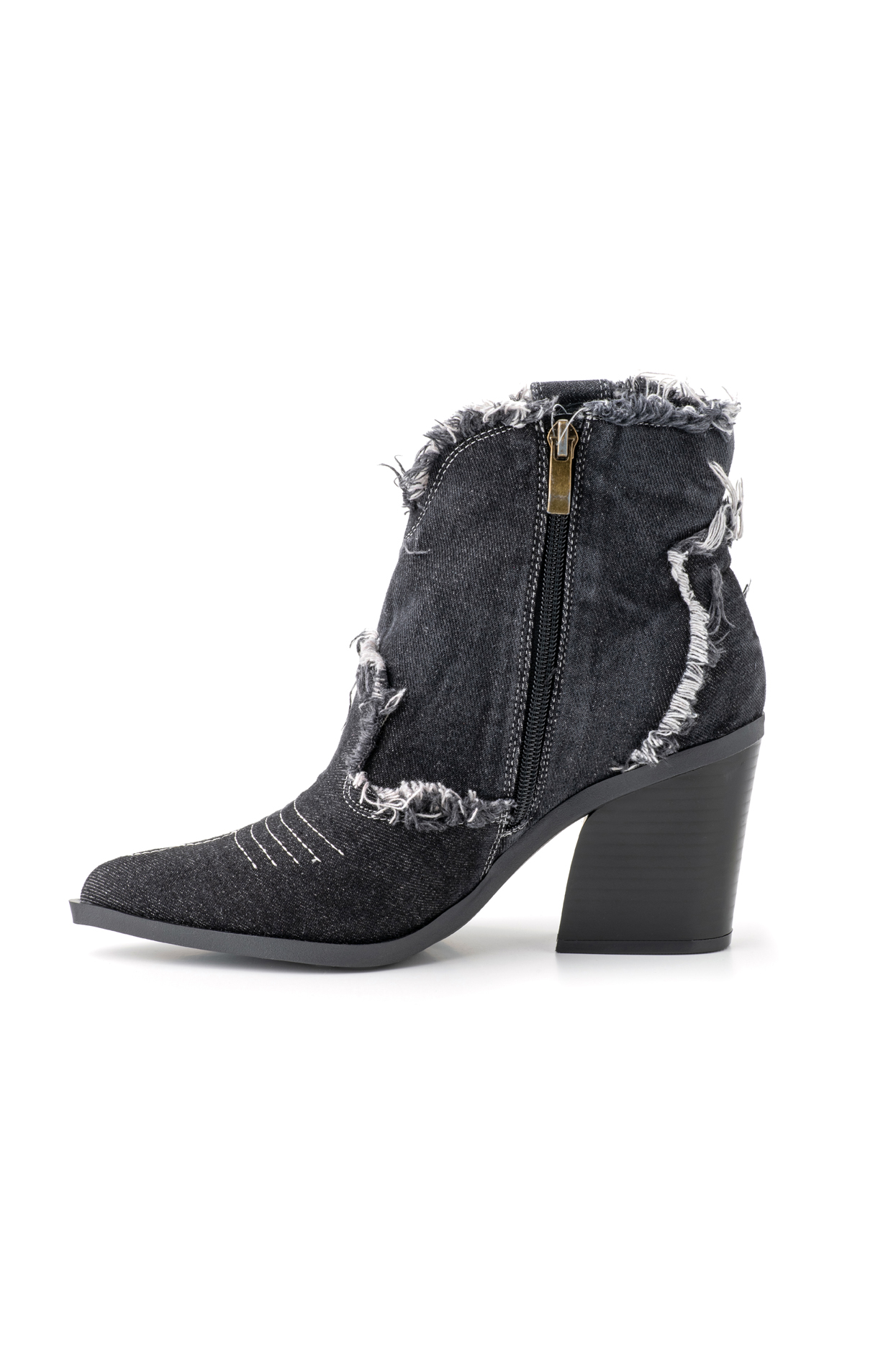 Jean Western Boots Black