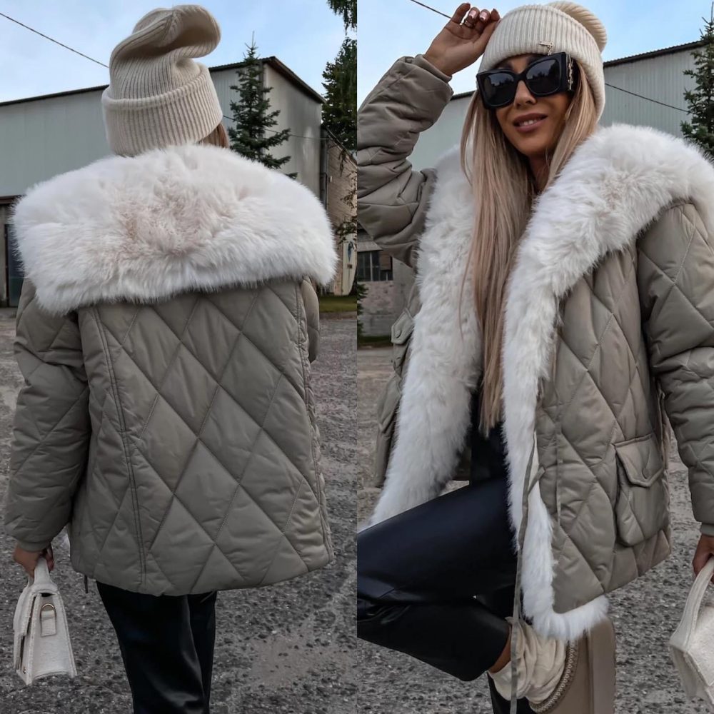 Puffer Jacket With Fur