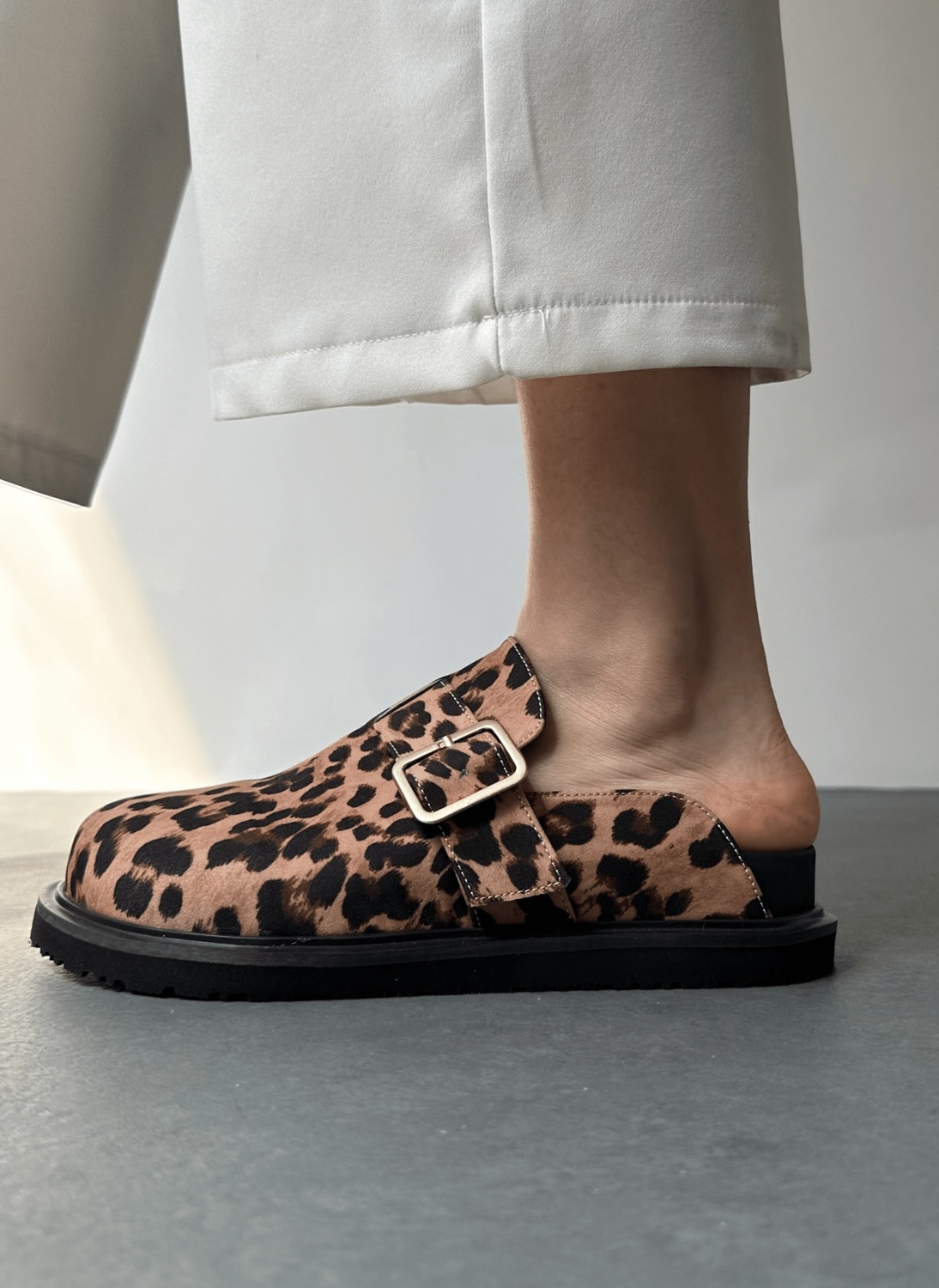 Pink Leopard Mules (Αντιγραφή)