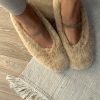 White Fluffy Ballerinas Slippers (Αντιγραφή)