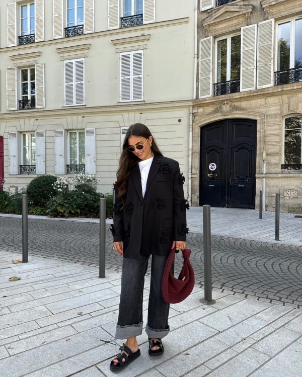 Leather Jacket With Strass
