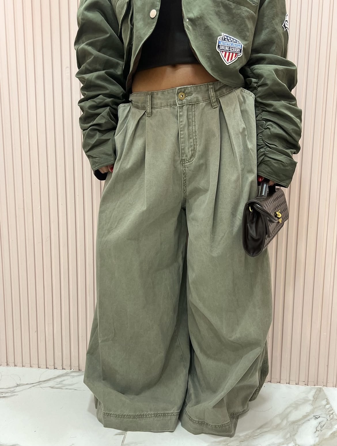 Green Loose Pants