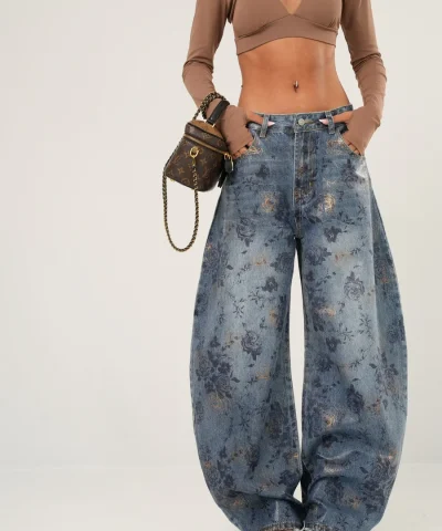 Baggy Flower Jeans