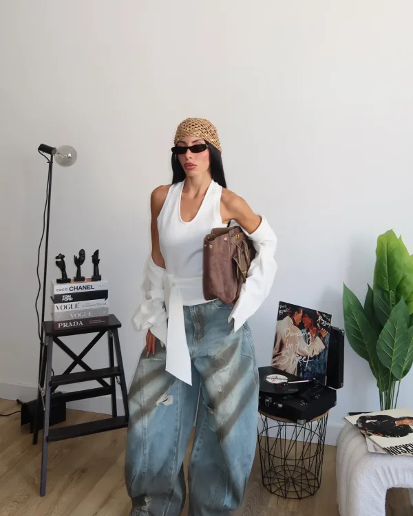 Baggy Jeans with Lines