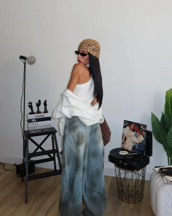 Baggy Jeans with Lines
