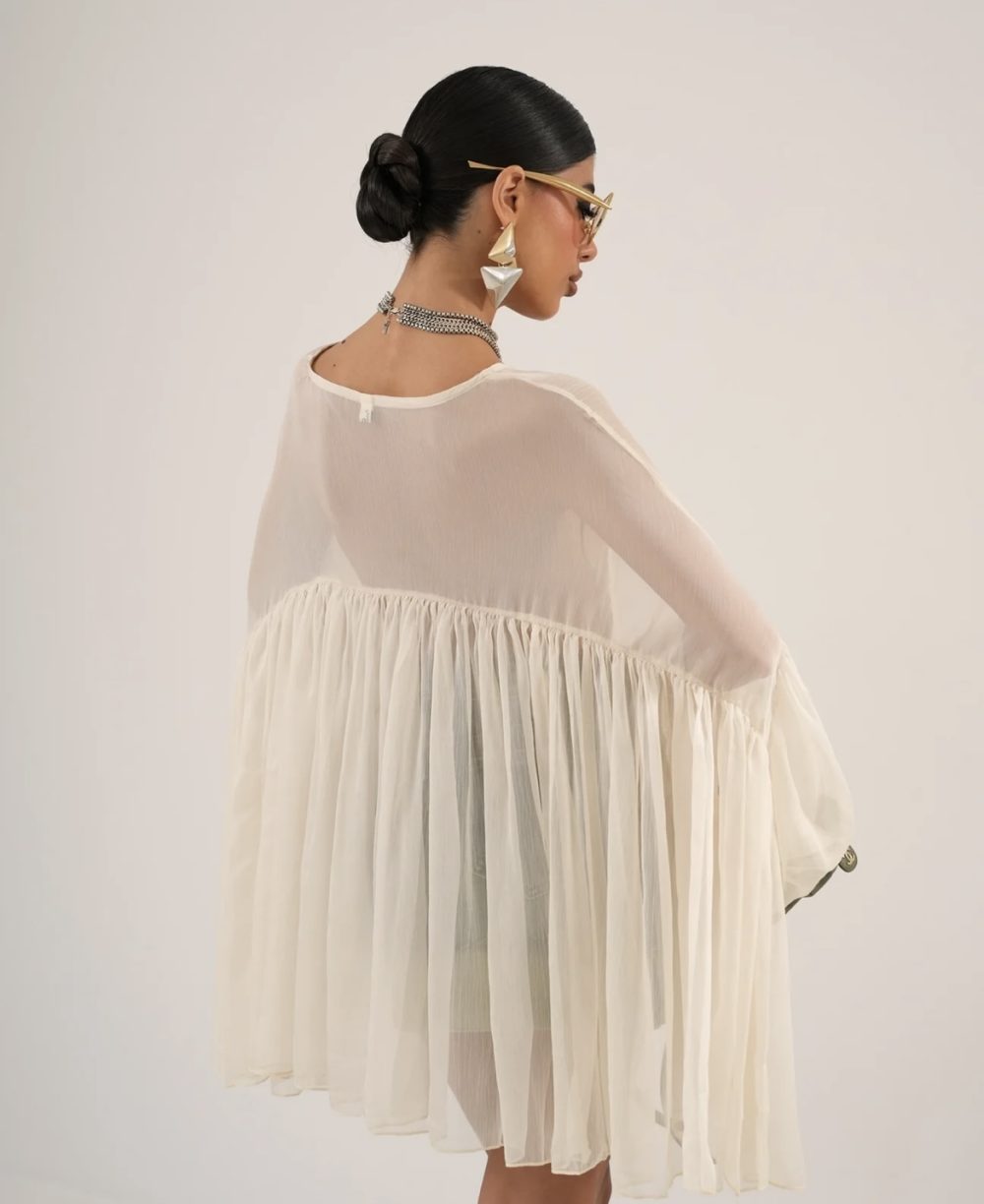 Butterfly Top Blouse Chaki (Αντιγραφή)