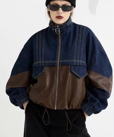 Denim With Leather Details