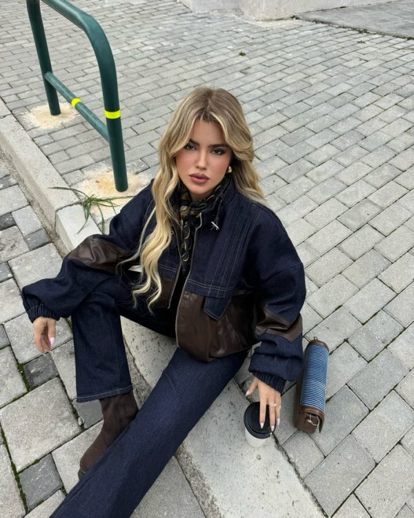 Denim With Leather Details