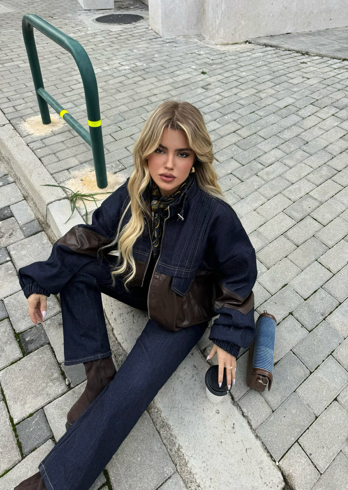 Denim With Leather Details