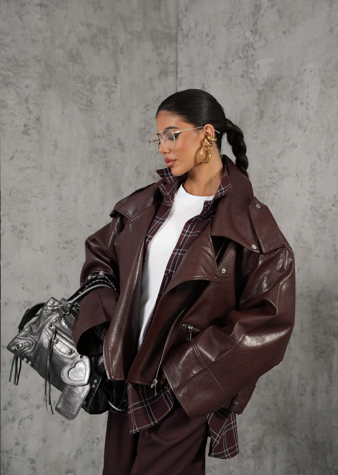 Bordeaux Leather Jacket
