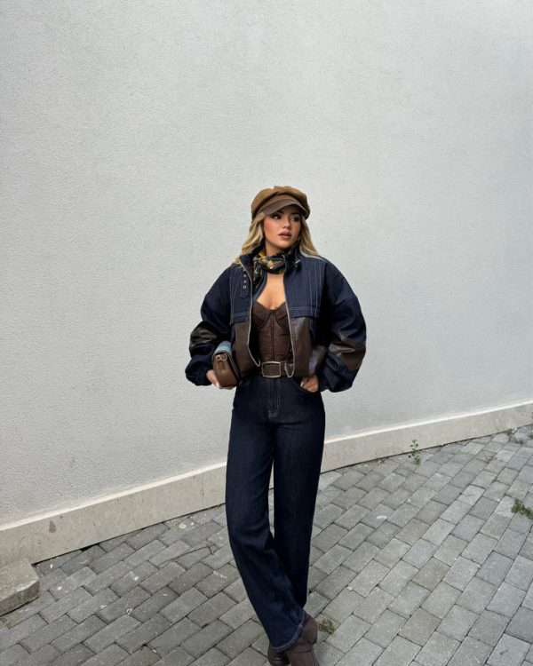 Denim With Leather Details