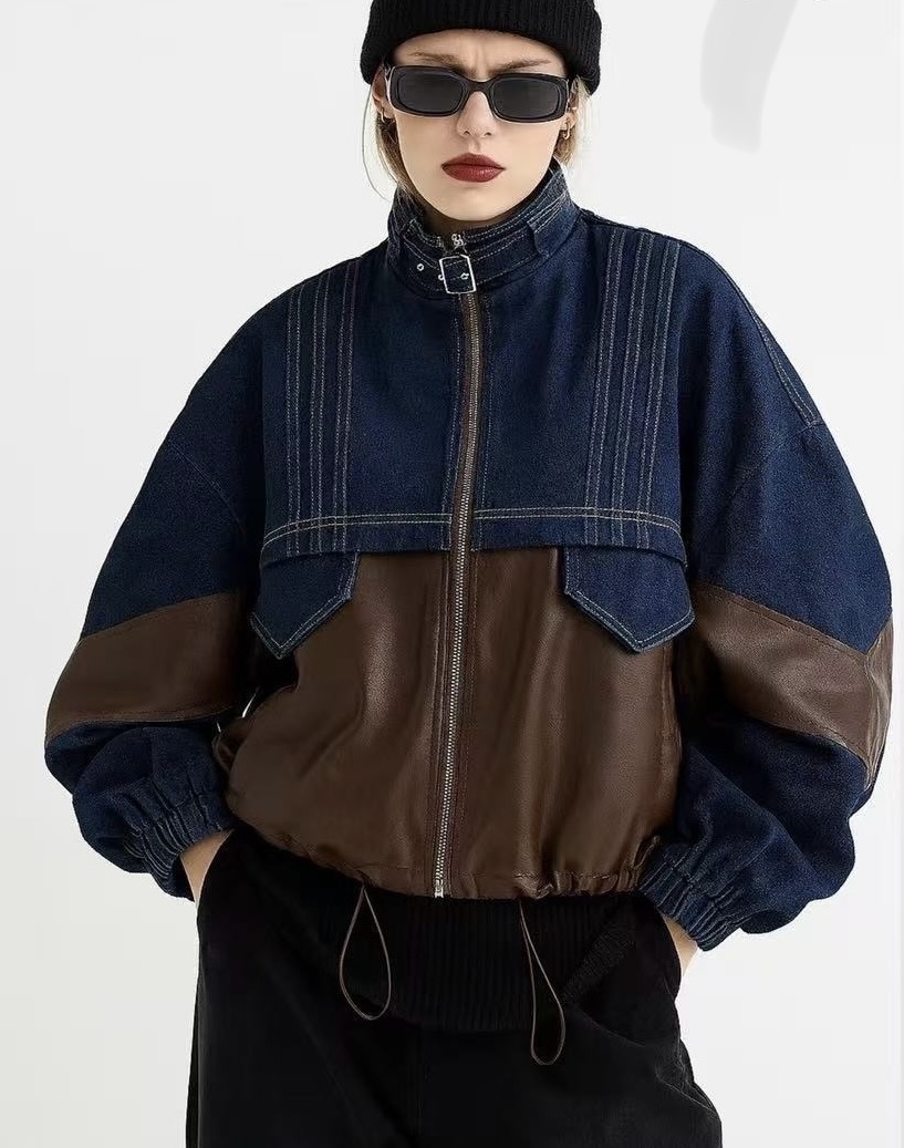 Denim With Leather Details