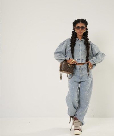 Denim Jacket With Strass