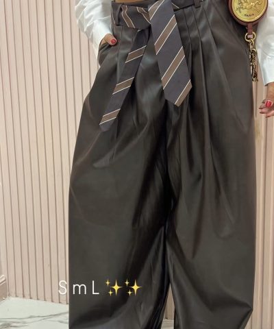Leather Loose Pants