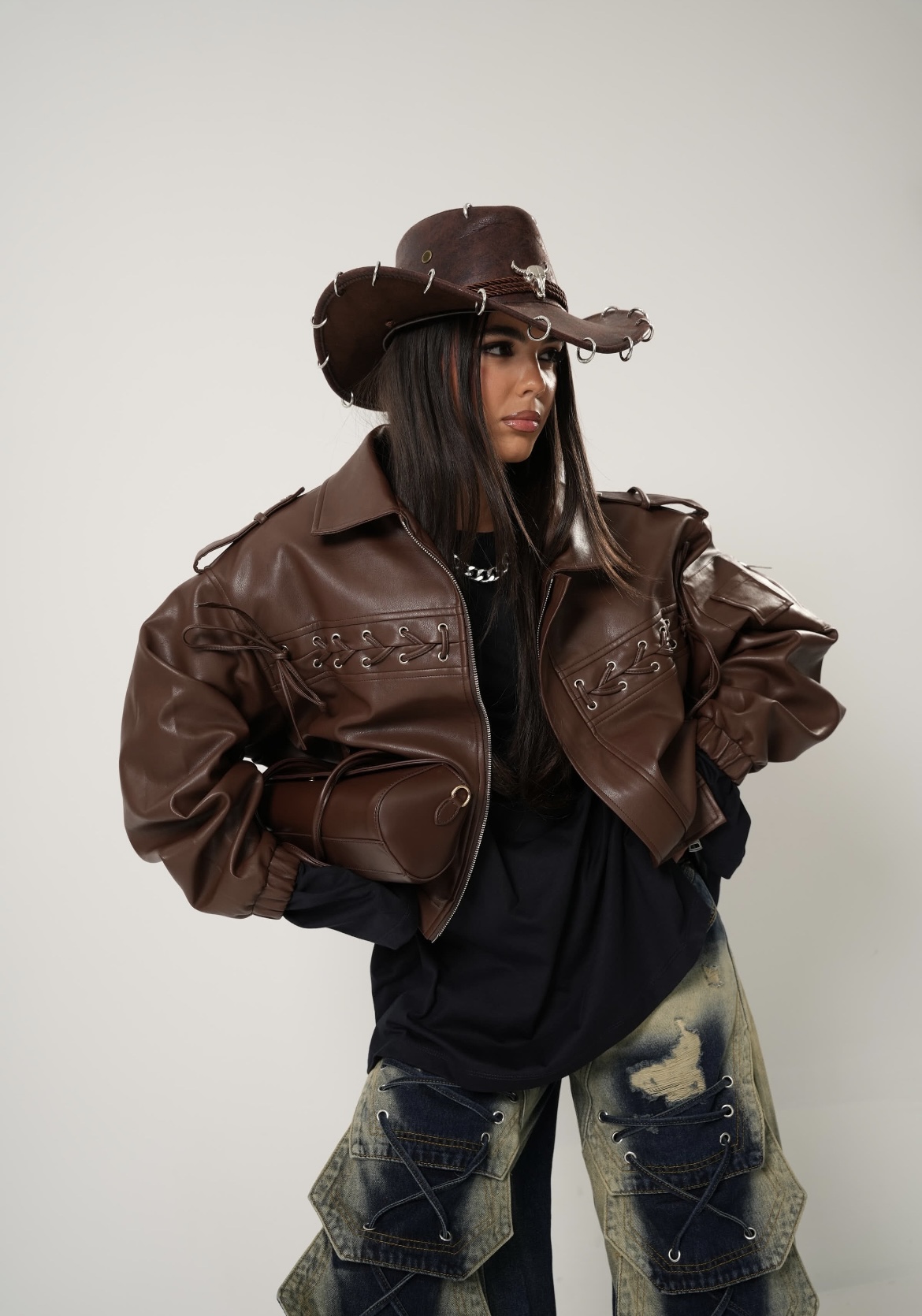 Leather Bomber Irida