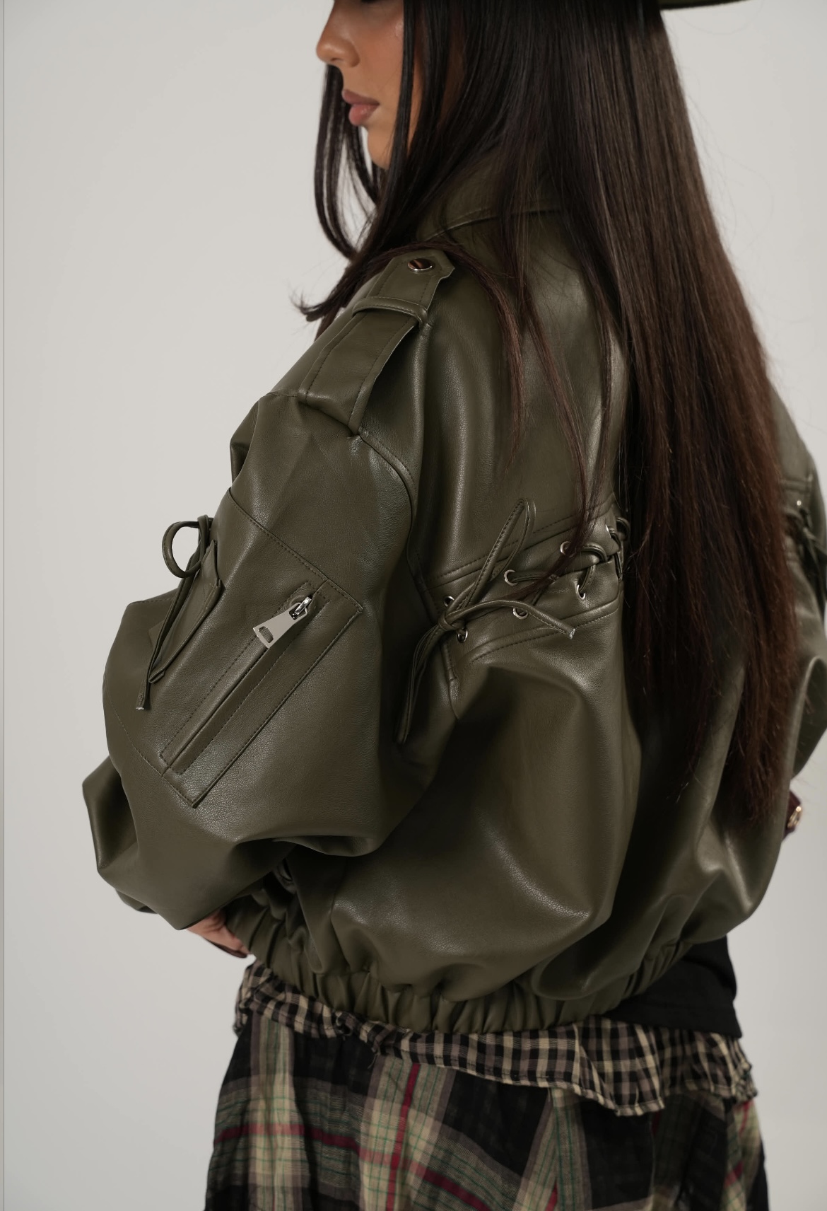 Leather Bomber Irida