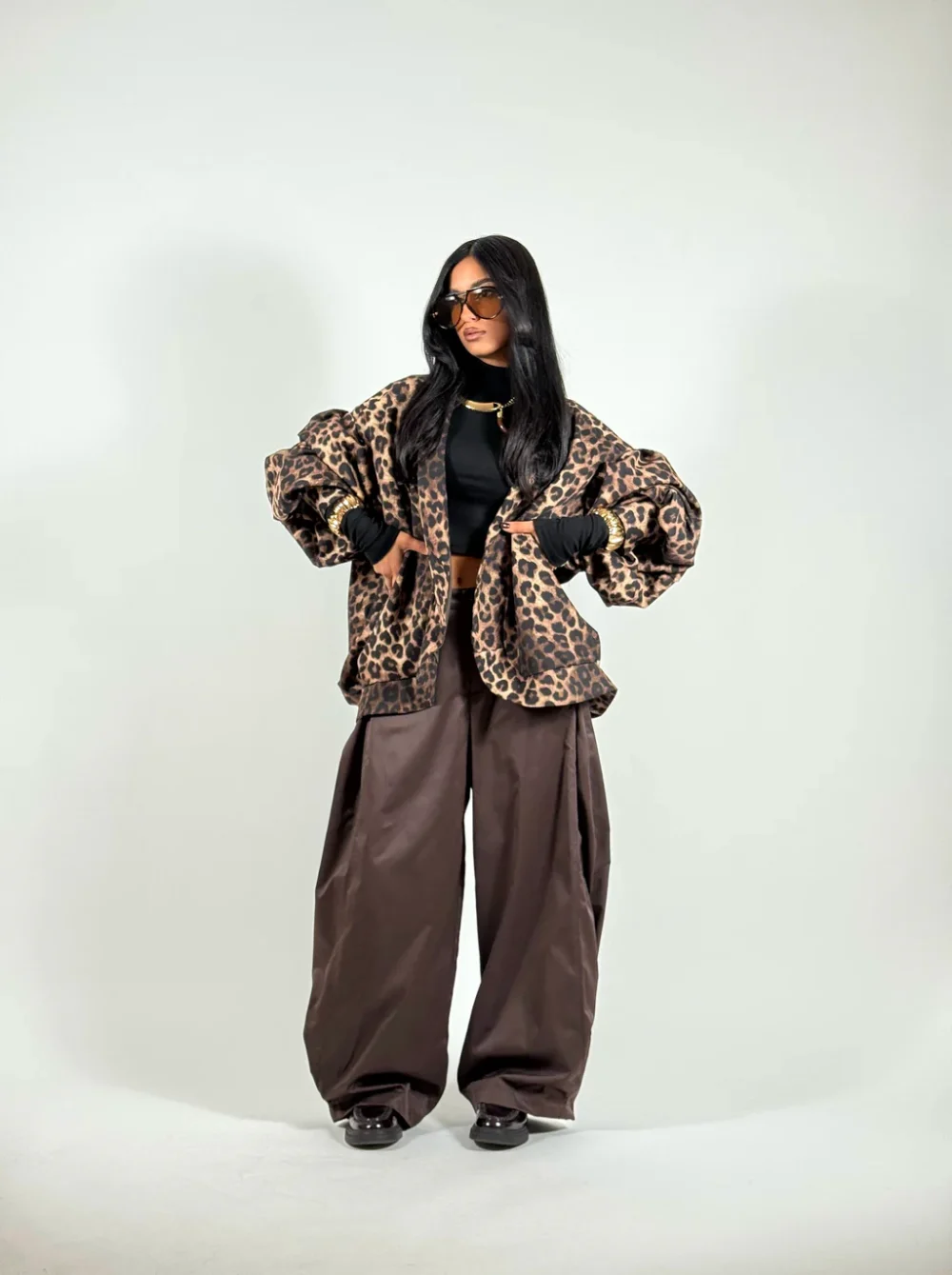 Animal Print Oversized Jacket