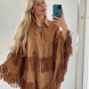 Suede Poncho