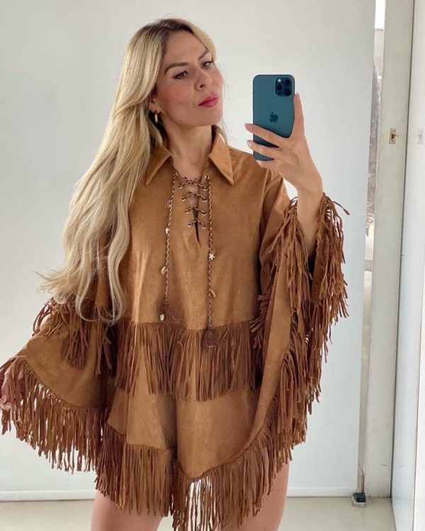 Suede Poncho