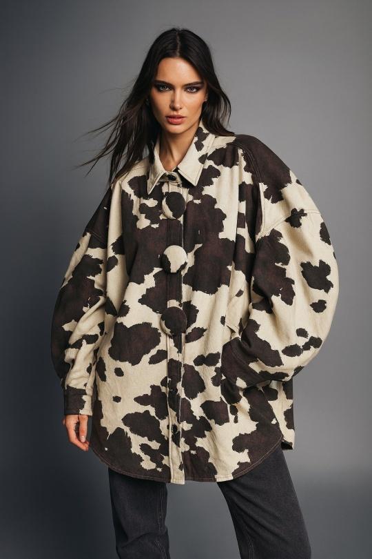 Cow Shirt With Buttons