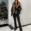 Bomber Icon Black With Fur