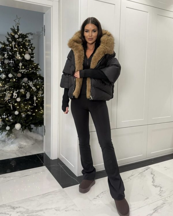 Bomber Icon Black With Fur