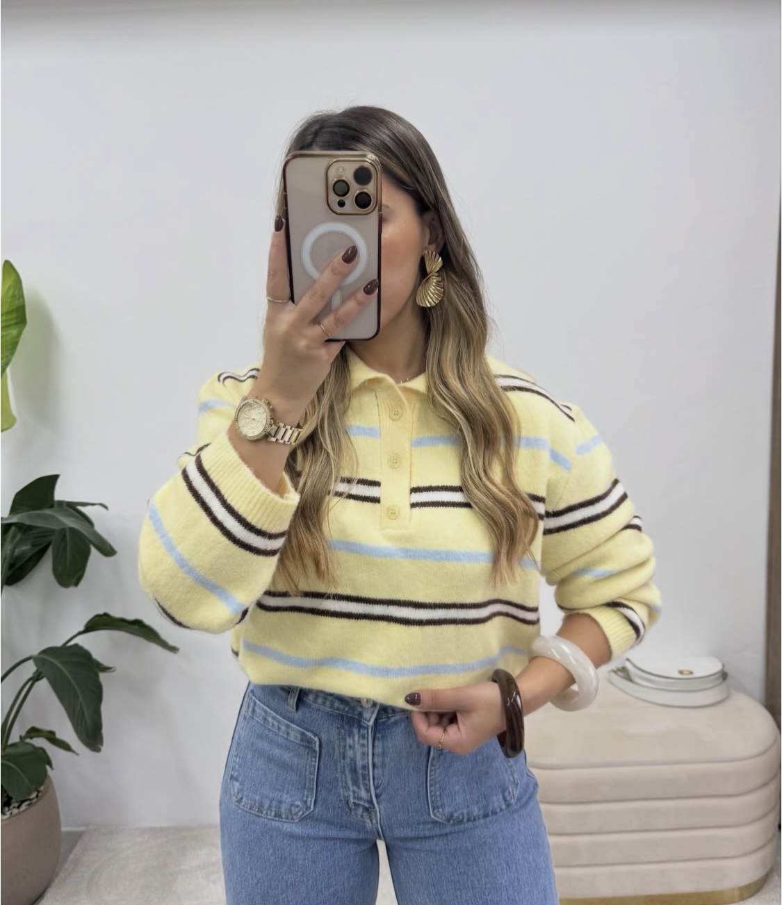 Κίτρινο Ριγέ Πόλο