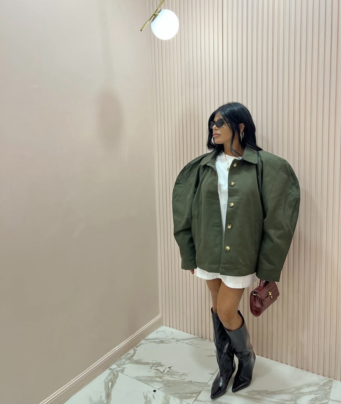 Jacket Mε Φουσκωτούς Ωμους