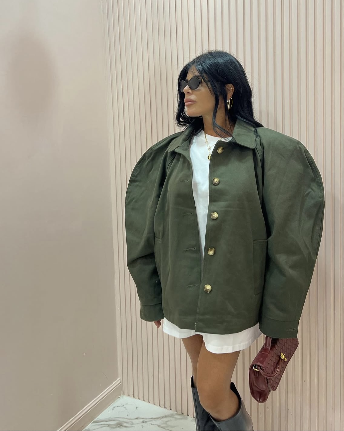 Jacket Mε Φουσκωτούς Ωμους