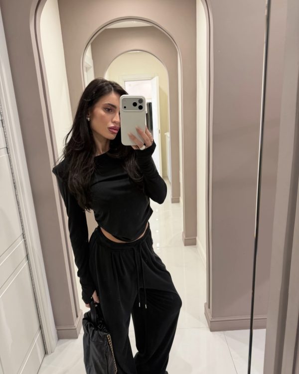 Σετ Loungewear Salvia – Top & Wide Leg Παντελόνα