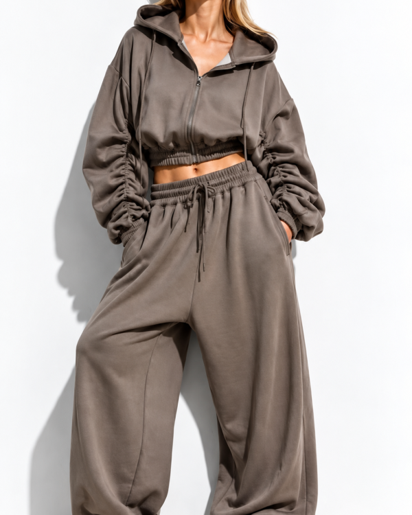 Lounge Set με Cropped Ζακέτα