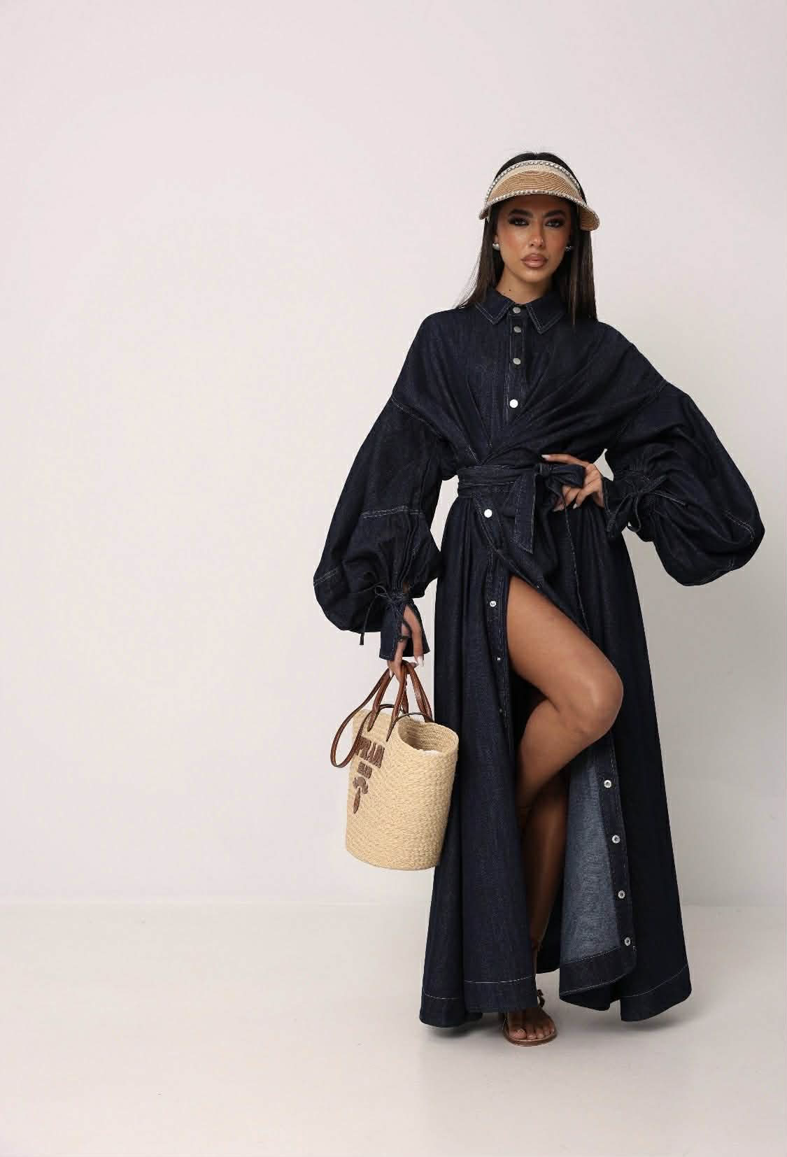 Maxi Denim Shirt Dress