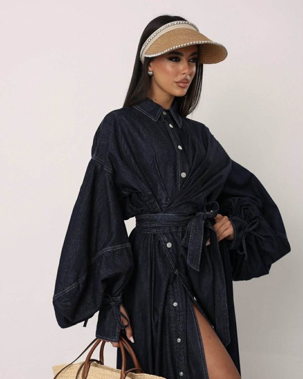 Maxi Denim Shirt Dress