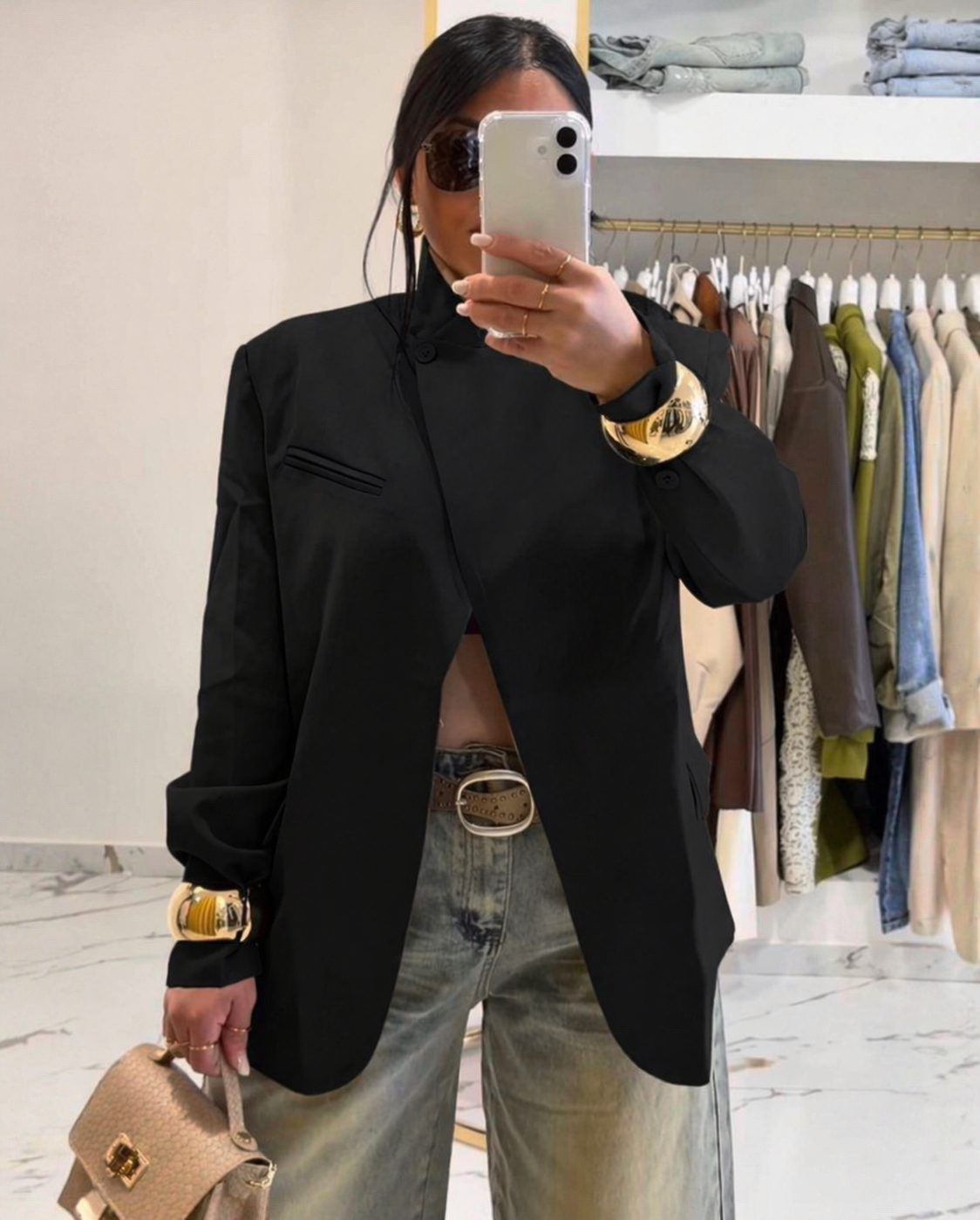 Blazer με Minimal Cut & Asymmetric Κούμπωμα